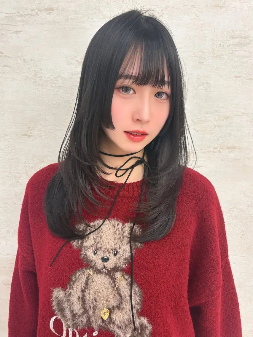 ロング カット ヘアカラー sakura/韓国 /透明感カラーのヘアスタイル