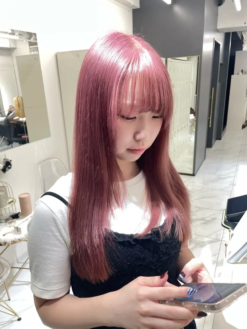 セミロング ヘアカラー 渋谷美容師 yuiのヘアスタイル