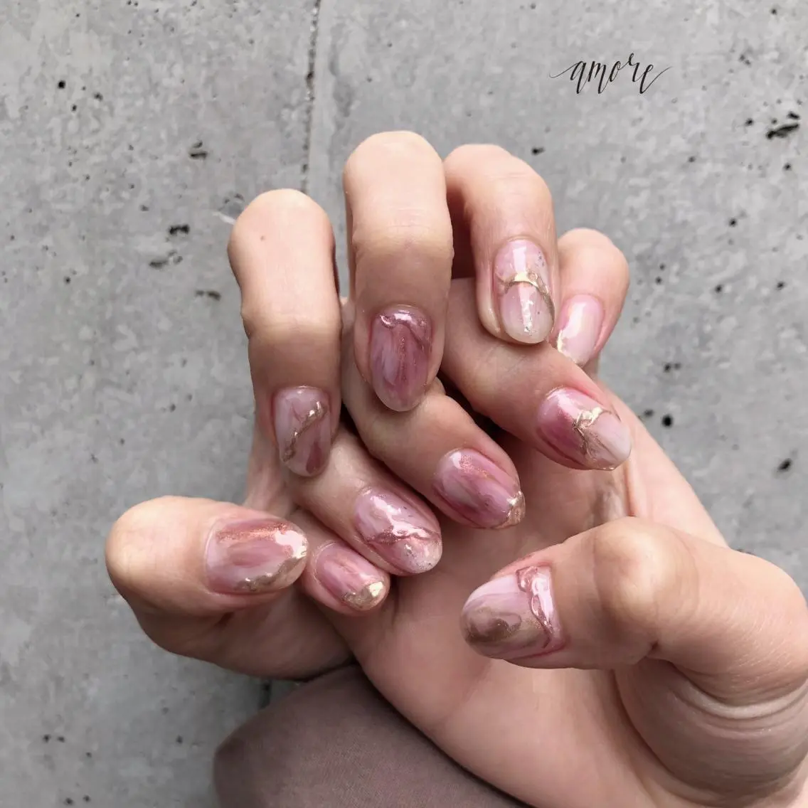 ネイル ジェルネイル ミラーネイル ニュアンスネイル 春ネイル You kyehwaのネイルデザイン