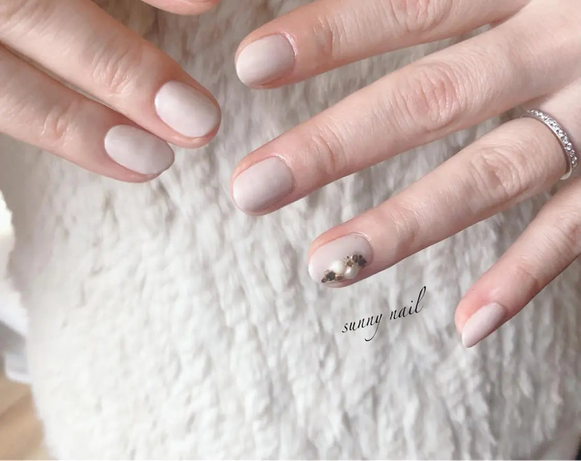 ネイル マットネイル ワンカラーネイル ショートネイル sunny nailのネイルデザイン