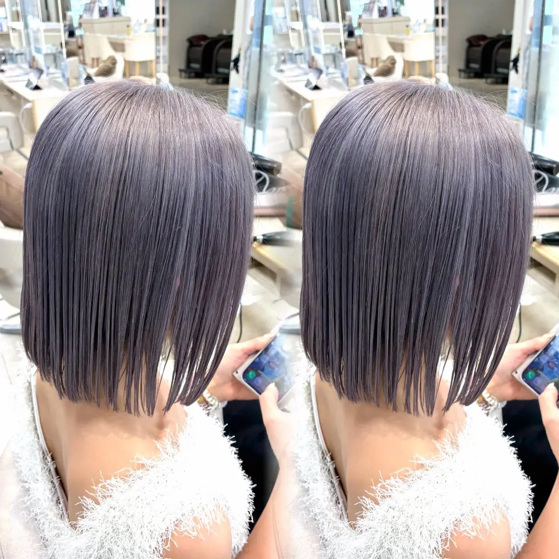 ミディアム カラー カット ヘアカラー トリートメント 暖色/ブリーチカラー 🎀 M i k uのヘアスタイル