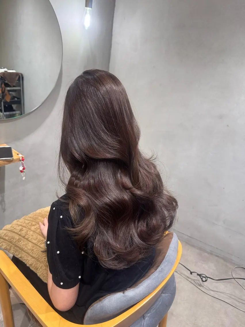 ロング カラー 💛ブリーチカラー /ブリーチ縮毛💛のヘアスタイル