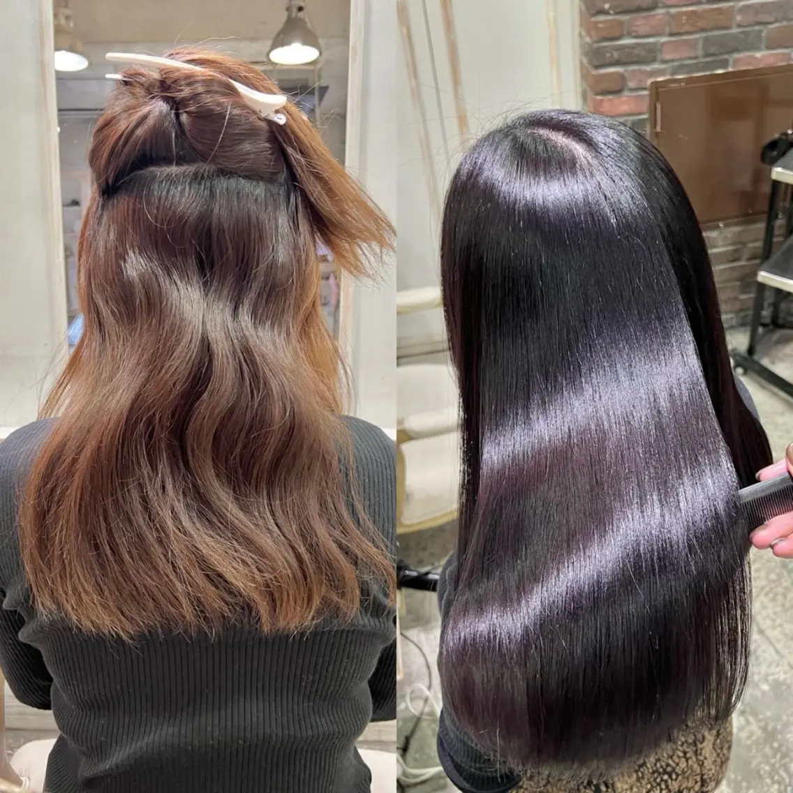 【 髪質改善縮毛 】🍇前髪カット+シルク縮毛矯正+5stepトリートメント🍇の写真