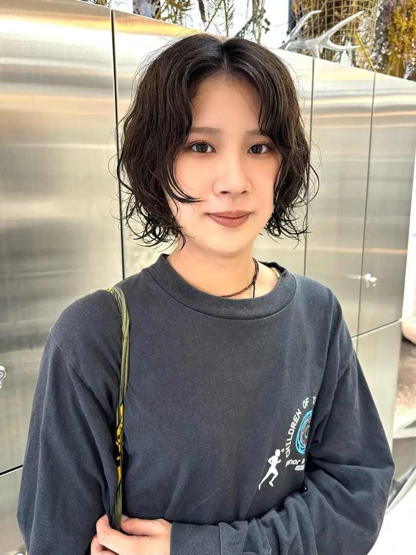 ショート パーマ カット パーマ YUIMARL 岡山　HANAのヘアスタイル