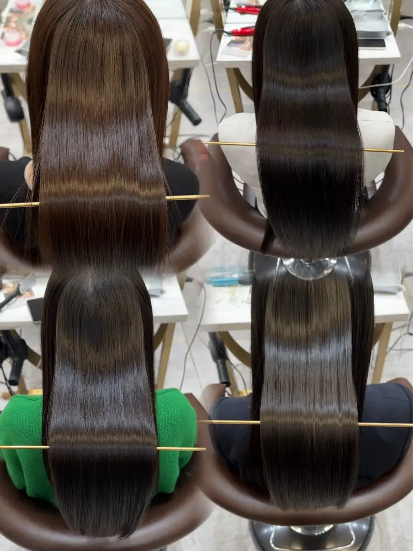 セミロング カラー パーマ 髪質改善 レイヤーカット 縮毛矯正 カット ヘアカラー 縮毛矯正 トリートメント 【博多髪質改善】 吉村 清志のヘアスタイル