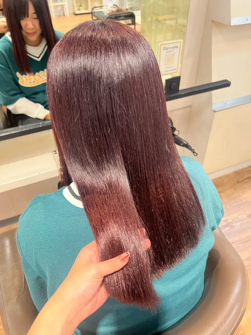 カラー ディープパープル ヘアカラー トリートメント インナーカラー♡ Nanakoのヘアスタイル