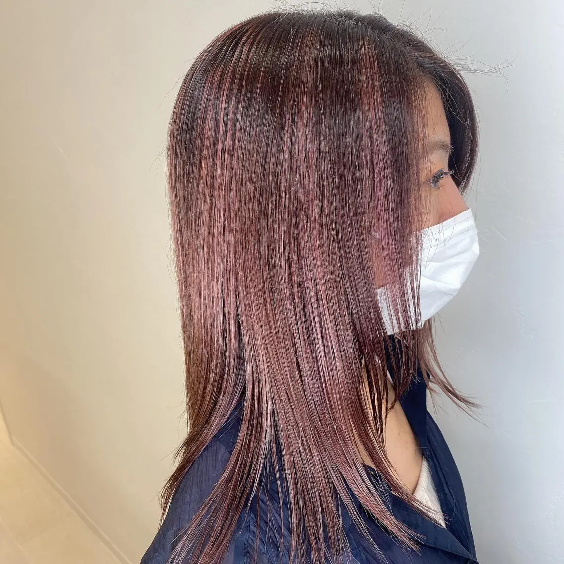 ミディアム カラー バレイヤージュ ベージュカラー ハイライトカラー ピンクカラー ピンクベージュ 🫧うる艶ヘアー🫧 Yukaのヘアスタイル