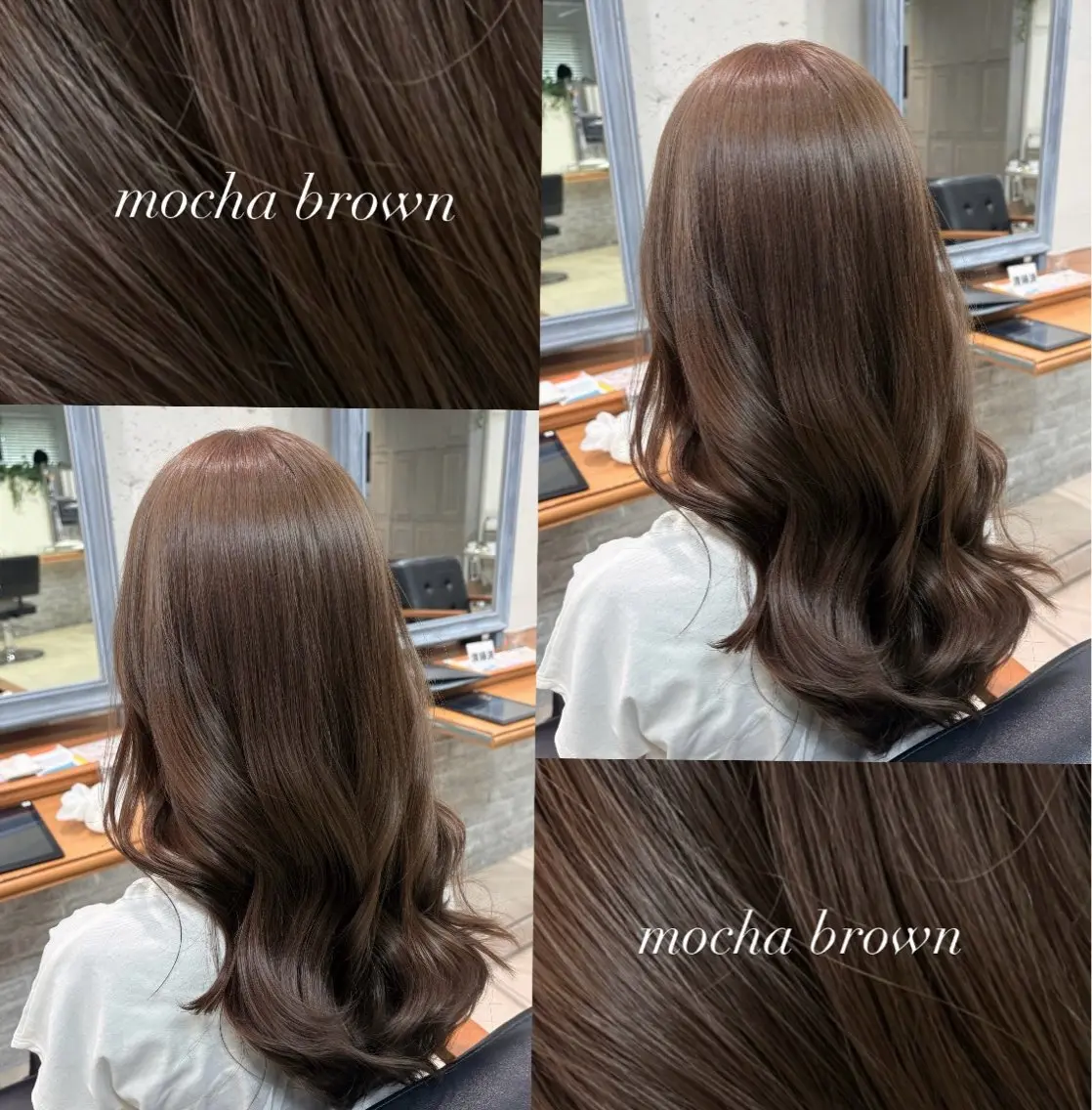 セミロング カラー ブラウンカラー 透明感カラー モカブラウン ヘアカラー 透明感カラー/レイヤ ーカット/夏凜のヘアスタイル