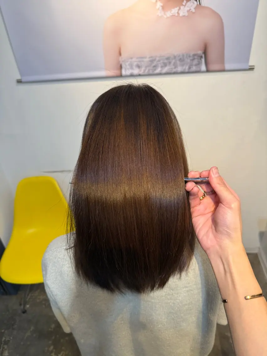 ミディアム カット 縮毛矯正 トリートメント 縮毛矯正/レイヤー カット⭐️SHOTAのヘアスタイル