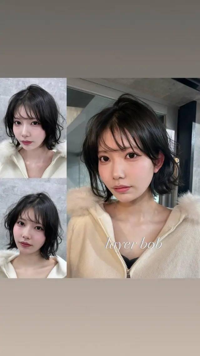 ショート カラー カット ヘアカラー トリートメント You/透明感カラー レイヤーカット/ボブのヘアスタイル