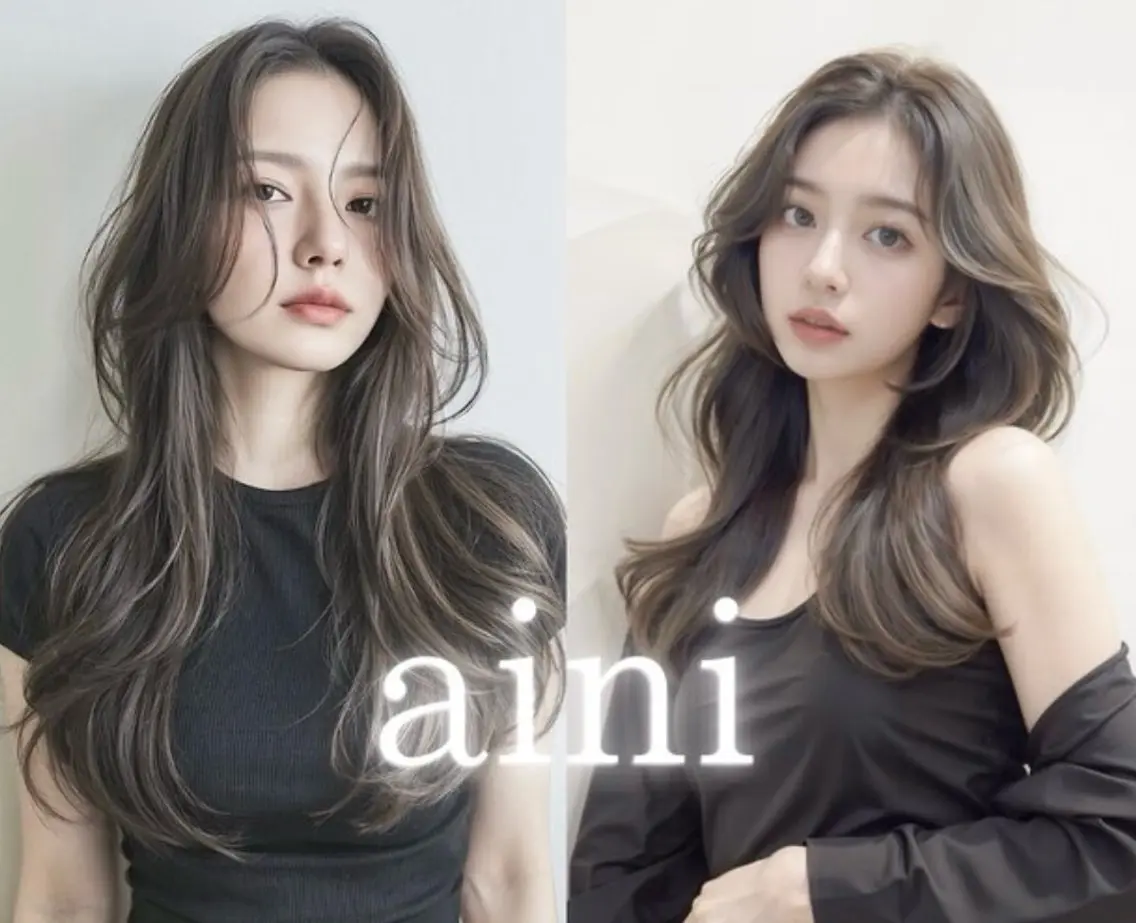 ロング ミン MINのヘアスタイル