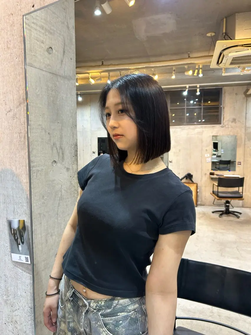 ショート ボブ 松下 優莉のヘアスタイル