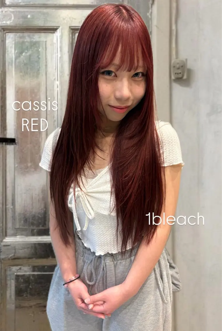 ロング カラー ヘアカラー abe yuikaのヘアスタイル