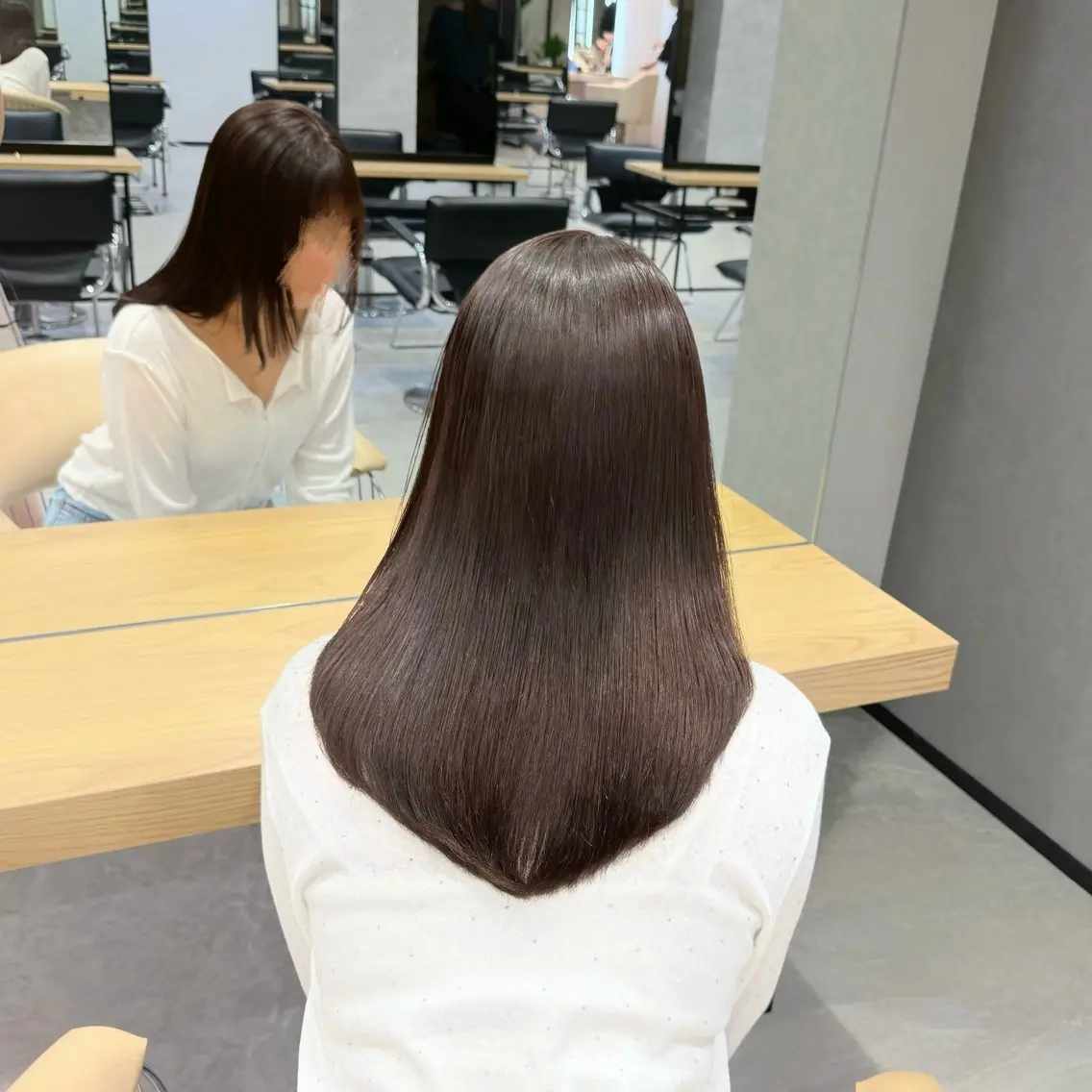 ロング 髪質改善 縮毛矯正 トリートメント カット ヘアカラー トリートメント すずきなつき 縮毛矯正🐰🌙のヘアスタイル