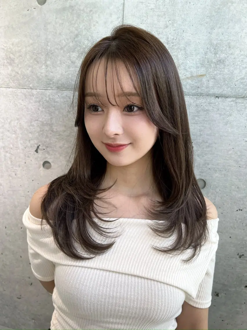 ロング 縮毛矯正 トリートメント 福岡縮毛矯正✨️ ストレート 向井和輝のヘアスタイル