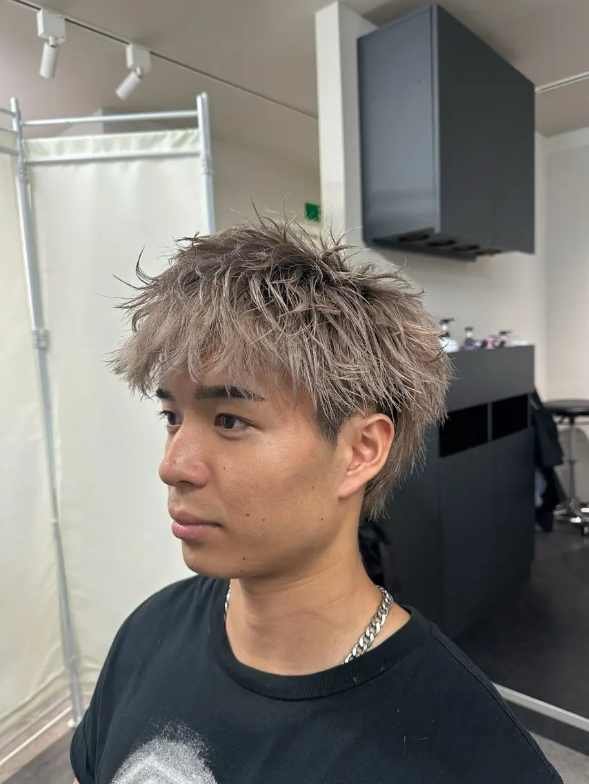 ショート パーマ メンズ スパイキーショート ショートヘア 立川メッシュパーマ 特化/けんしょうのヘアスタイル