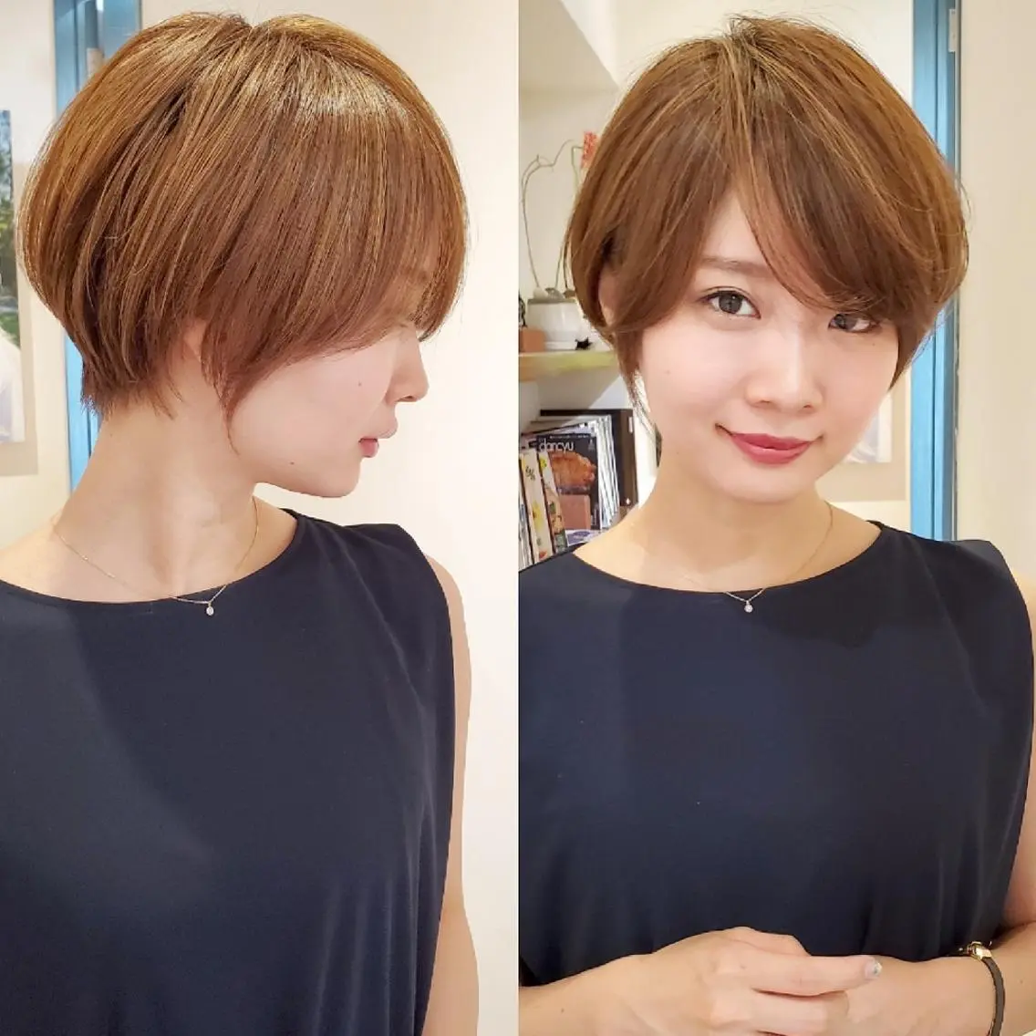 ショート 中高下 由真のヘアスタイル