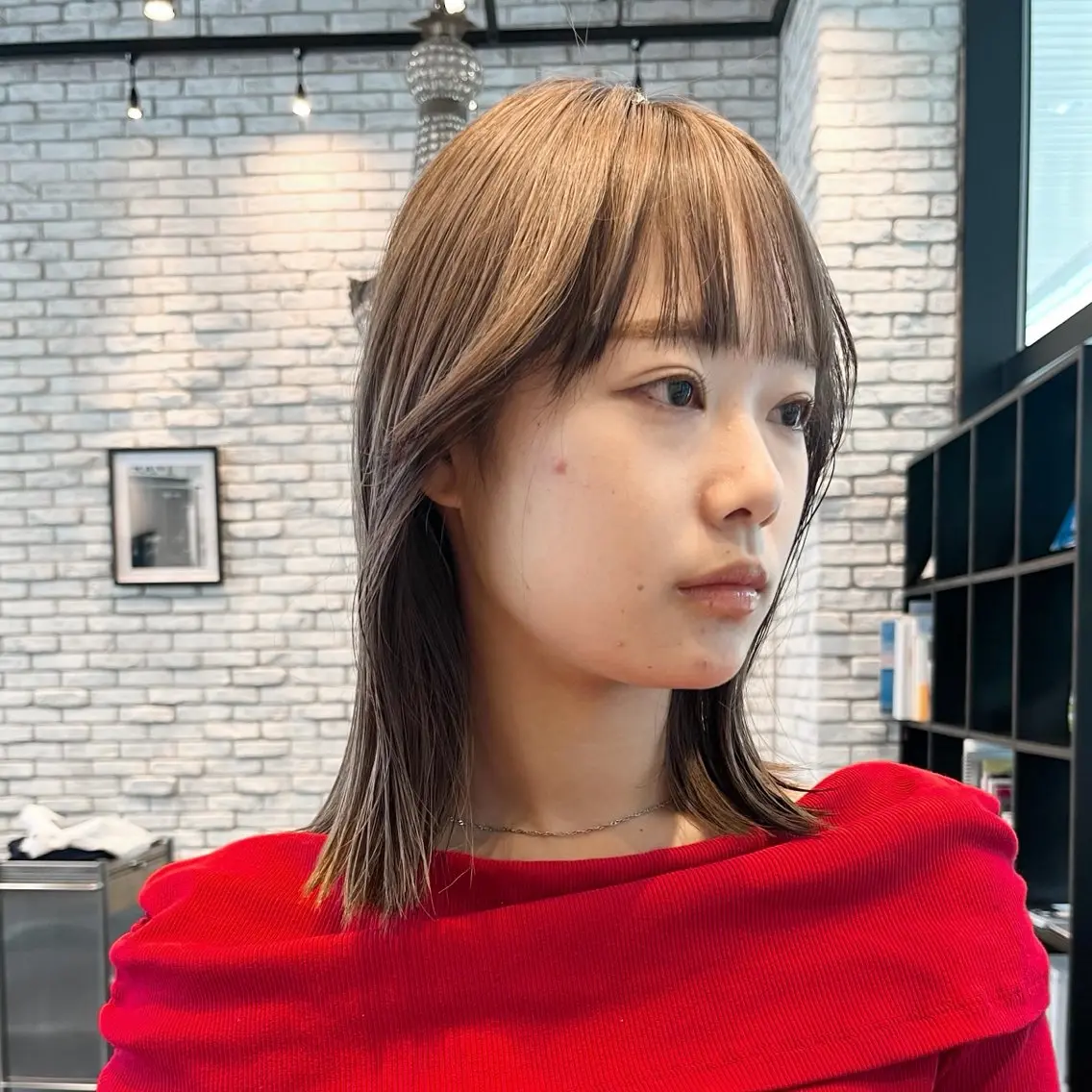 ミディアム カット ヘアカラー 好光 優香のヘアスタイル