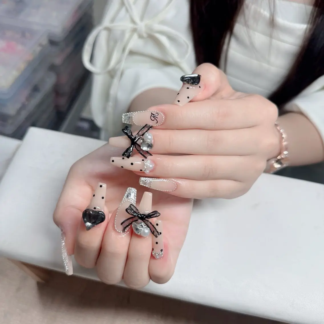 ネイル アートネイル フレンチネイル ジェルネイル 韓国ネイル マグネットネイル Lenie Nail Salonのネイルデザイン