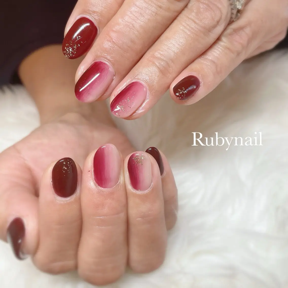 ネイル グラデーション プライベートサロン Rubynailのネイルデザイン