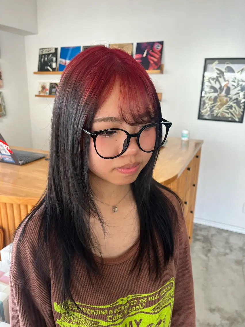 セミロング ヘアカラー ノハナ💜北谷 BY MY SIDEのヘアスタイル