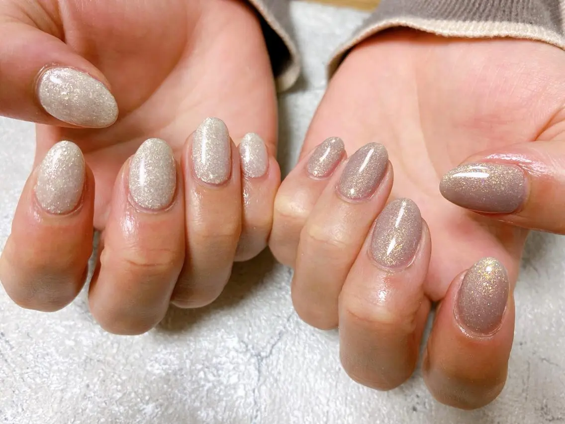 ネイル ラメ(グリッター) ハンドネイル mogunail &blowのネイルデザイン