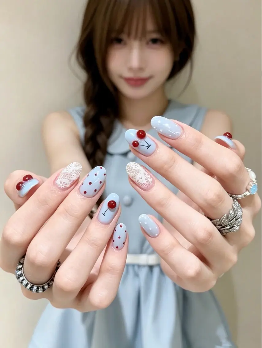 ネイル Rnailsalon リンゴのネイルデザイン