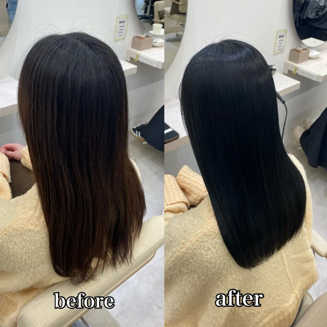 ロング カラー 透明感カラー 韓国風ヘア 小顔カット 縮毛矯正 カット ヘアカラー 縮毛矯正 トリートメント 艶髪/縮毛矯正/ Core mikuaのヘアスタイル