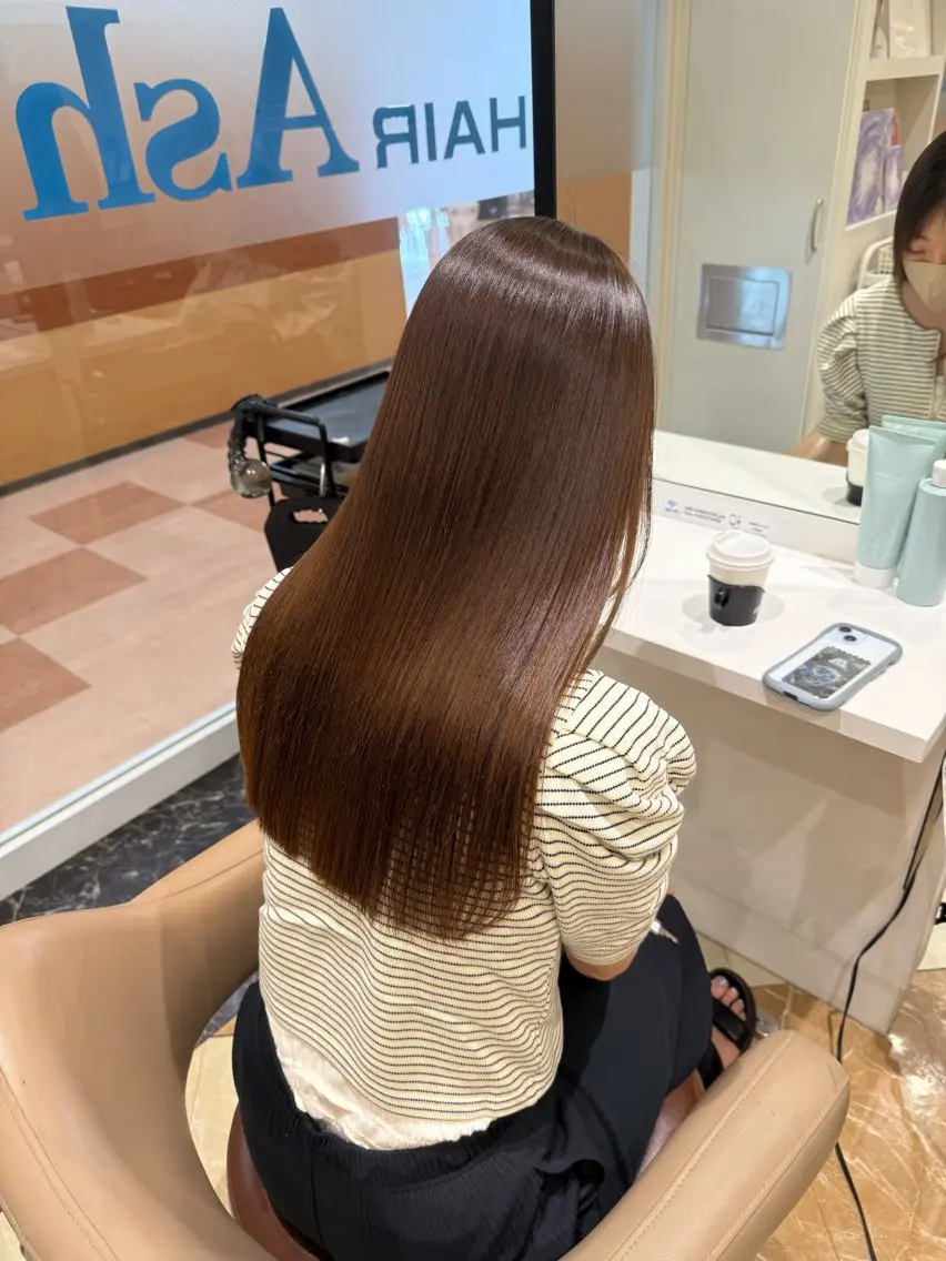 セミロング 髪質改善 カット ヘアカラー トリートメント 髪質改善カラー/店長 宮内秀峰のヘアスタイル