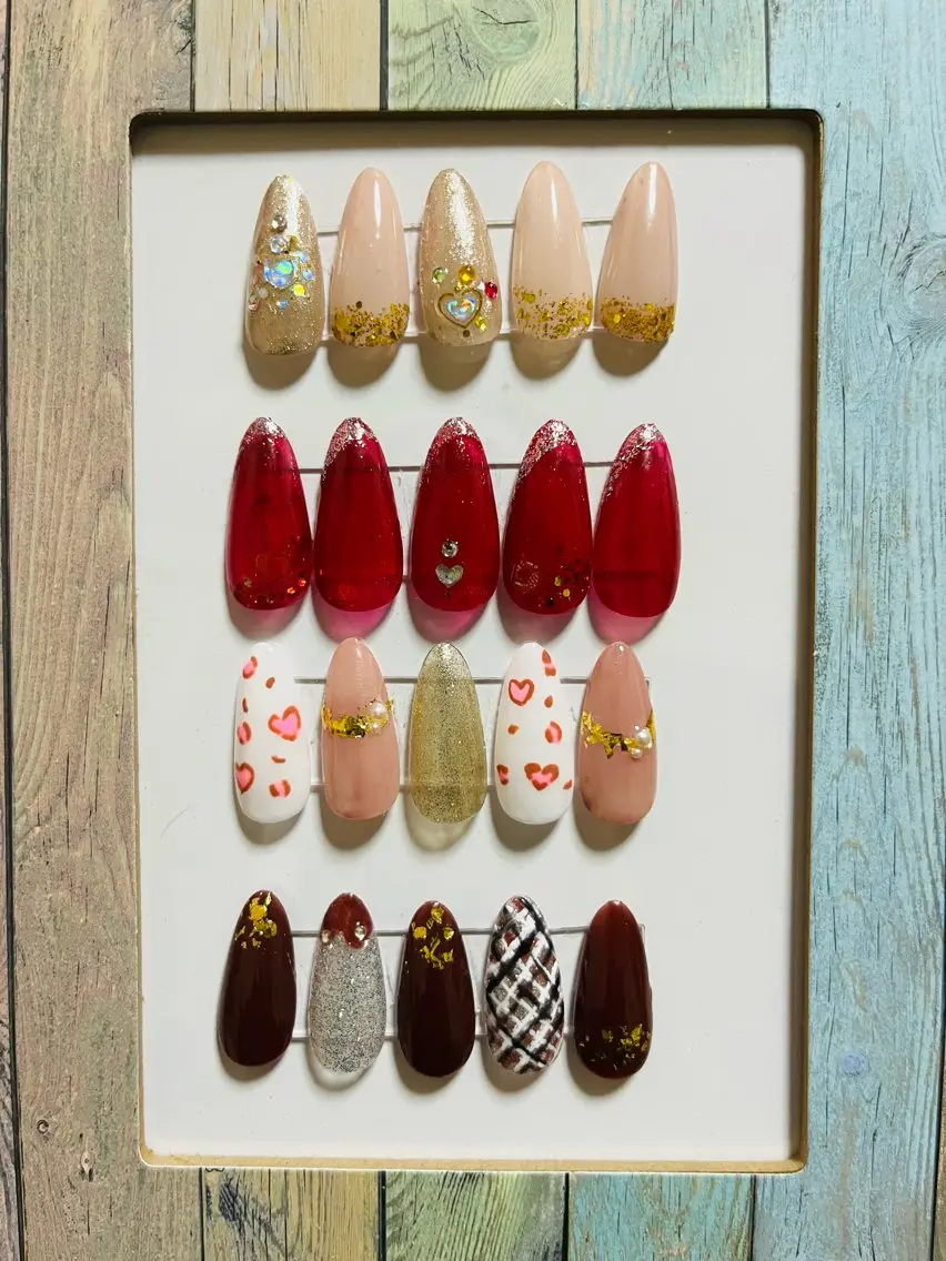 ネイル シンプルネイル バレンタイン Nail ecxia ／Reikaのネイルデザイン