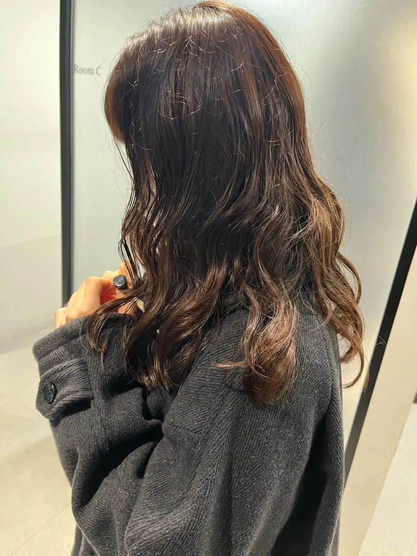 ロング パーマ デジタルパーマ ユウ 二子玉川駅 半個室サロンのヘアスタイル