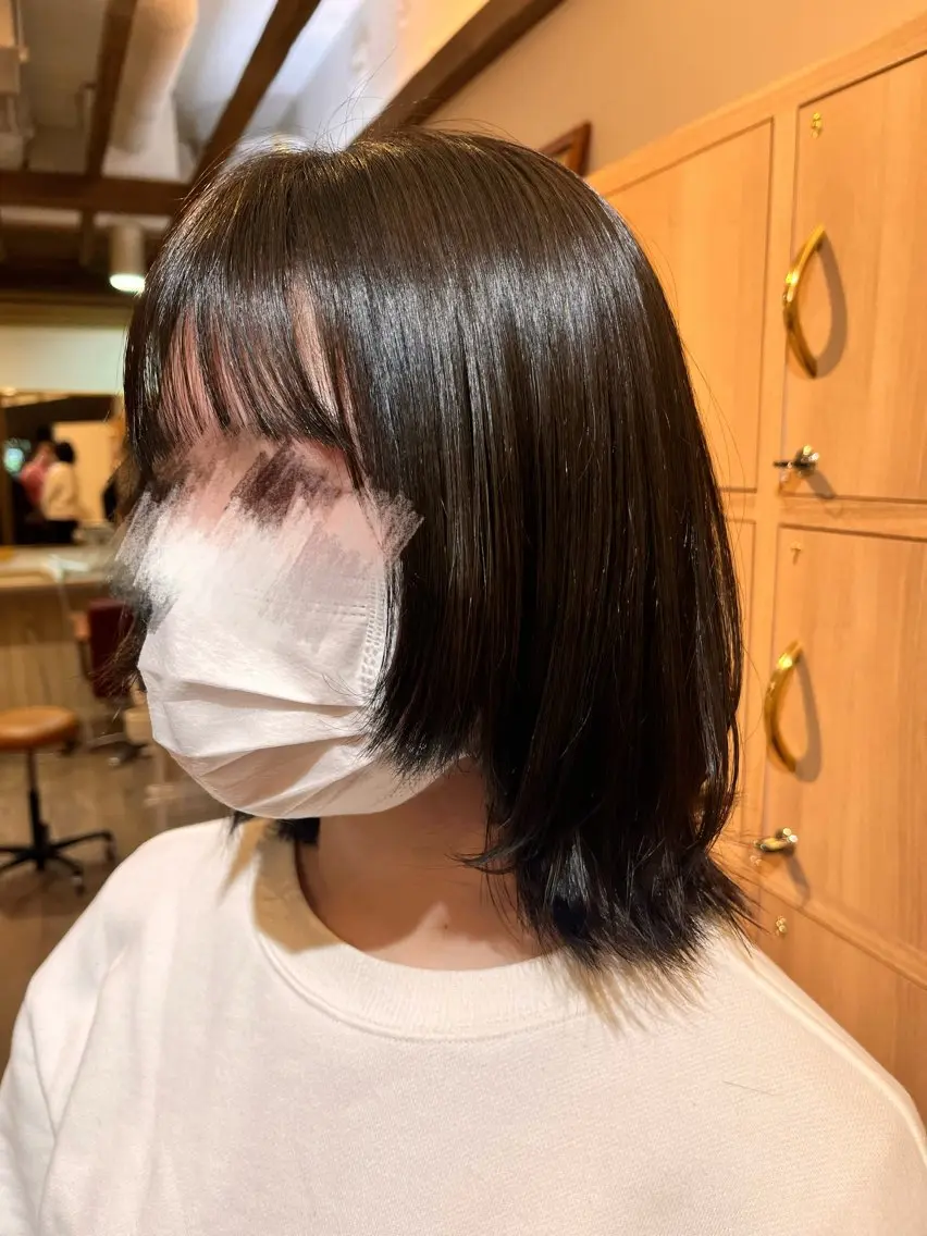 ミディアム ボブレイヤー ボブ 顔まわりレイヤー 顔周りカット レイヤーカット カット 臺 佳連のヘアスタイル