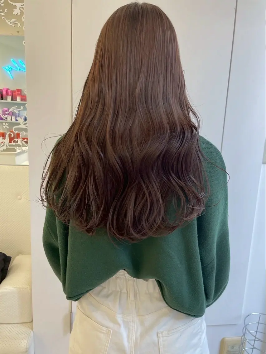 ロング カラー ヘアカラー ParveMix🎀 稲垣 詞葉のヘアスタイル