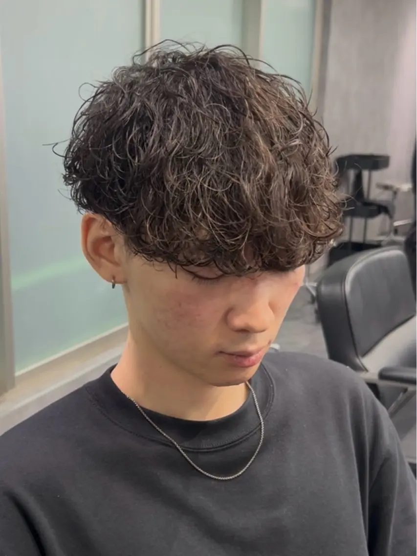 ミディアム パーマ メンズ カット パーマ パーマ支持率No.1 ❤️🔥安成弾のヘアスタイル