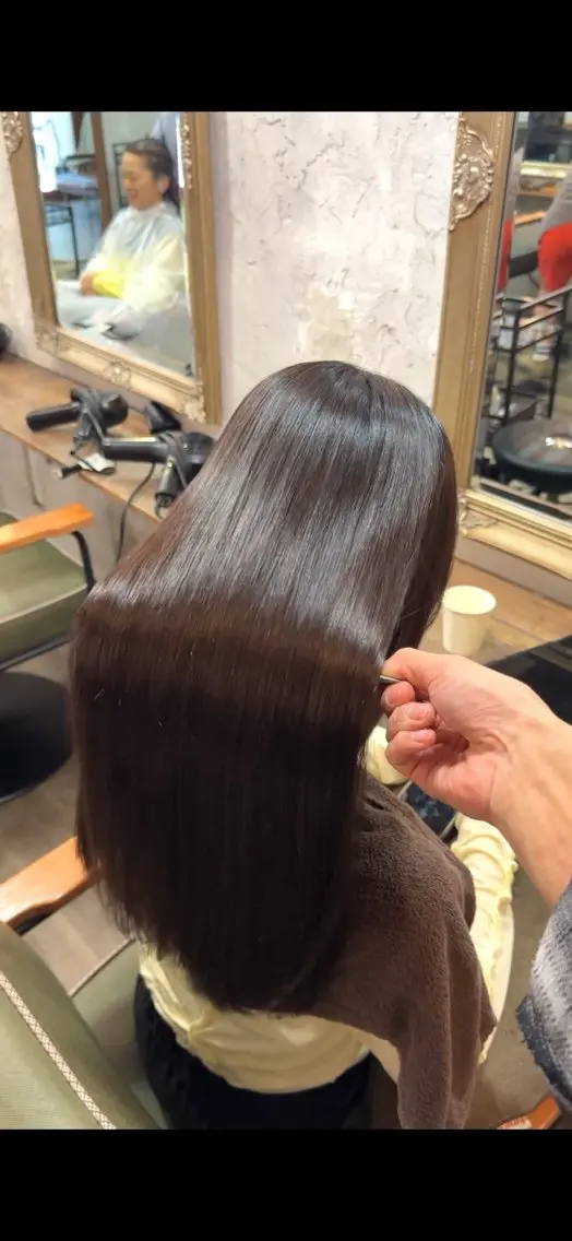 ロング カット 縮毛矯正 トリートメント 髪質改善/美髪矯正 🪼土屋そーたのヘアスタイル