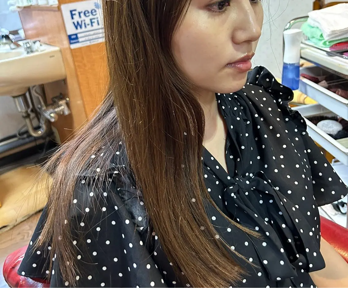 ロング 髪質改善 縮毛矯正 💎KINUJO が買える美容室のヘアスタイル