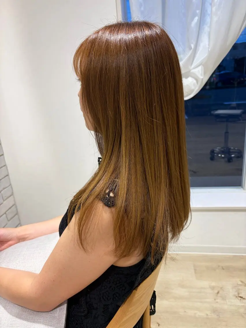 ロング レイヤーカット 中田 百笑のヘアスタイル
