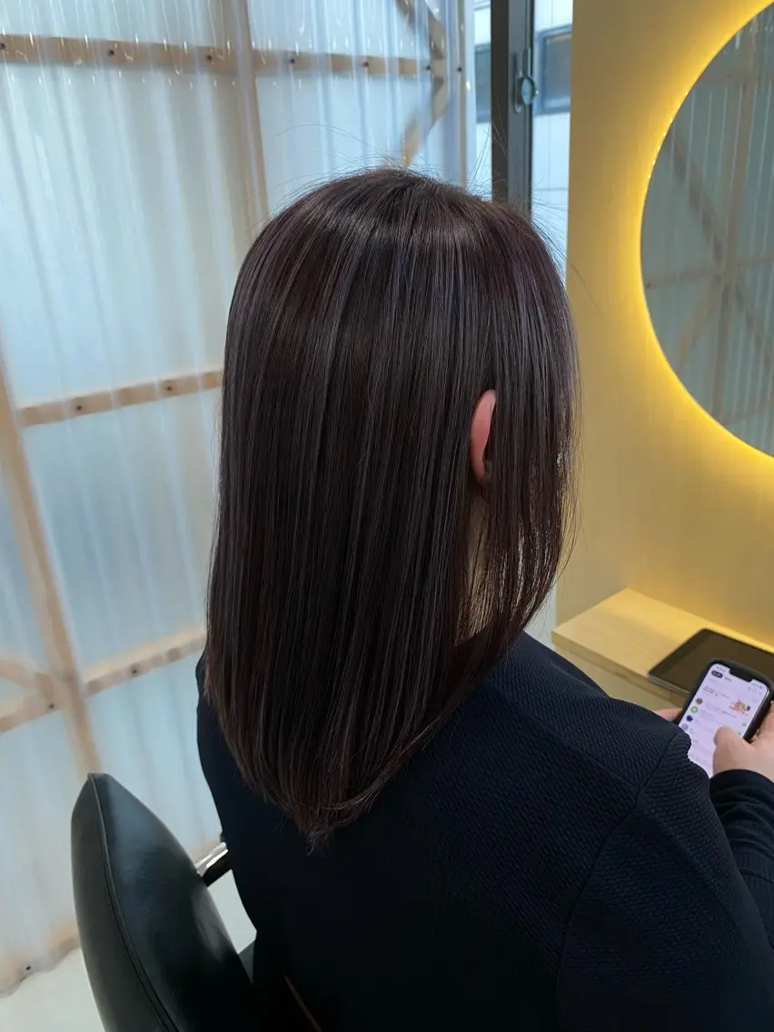 セミロング ハイライト elk ANZU🎀のヘアスタイル