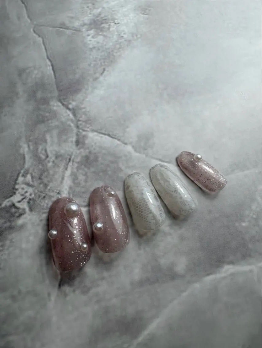 レースネイル💅🏻🤍✨(オフあり)の写真