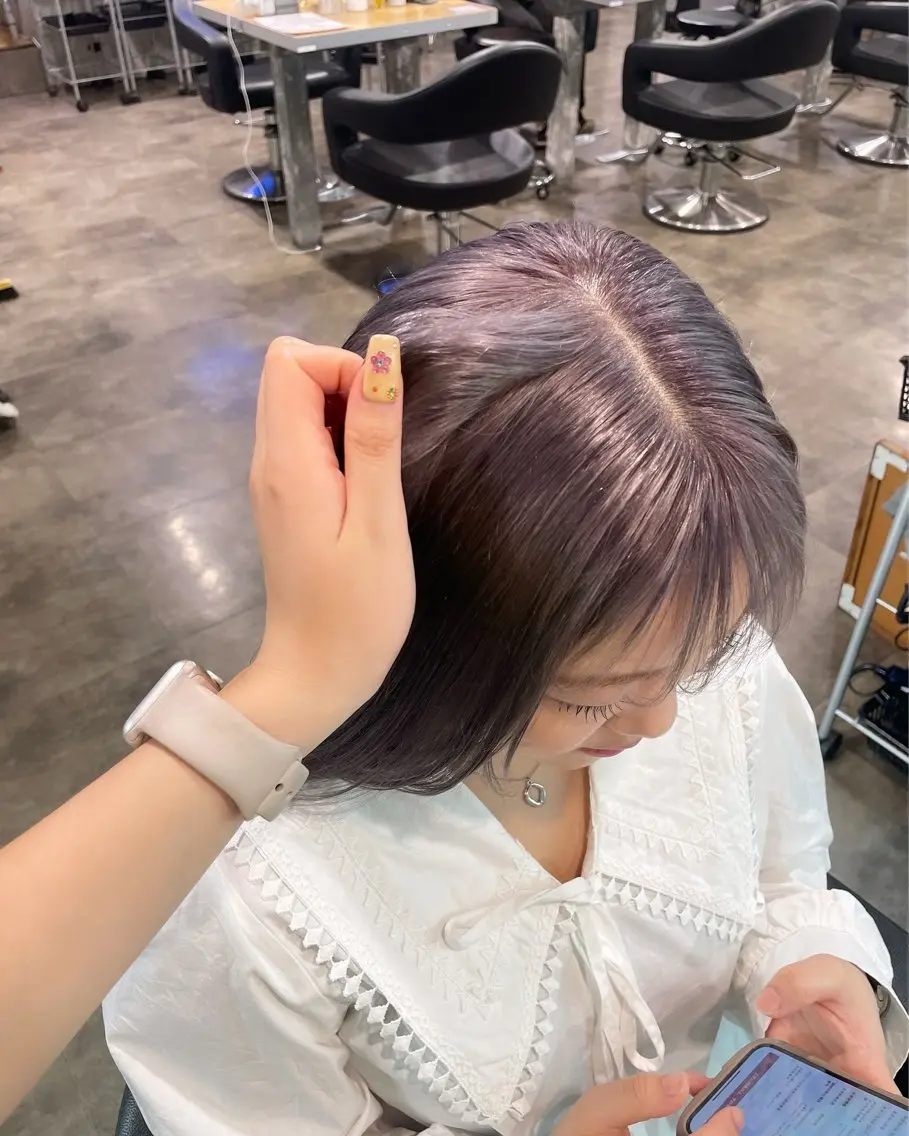 ロング カラー ヘアカラー ハイトーン 横浜💞ミオのヘアスタイル