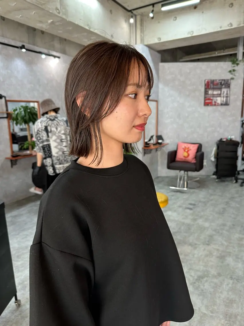 ショート 切りっぱなしボブ ショートボブ ハンサムショート 丸みショート ボブ モテ髪/ボブ/ショー ト/アダチフウトのヘアスタイル