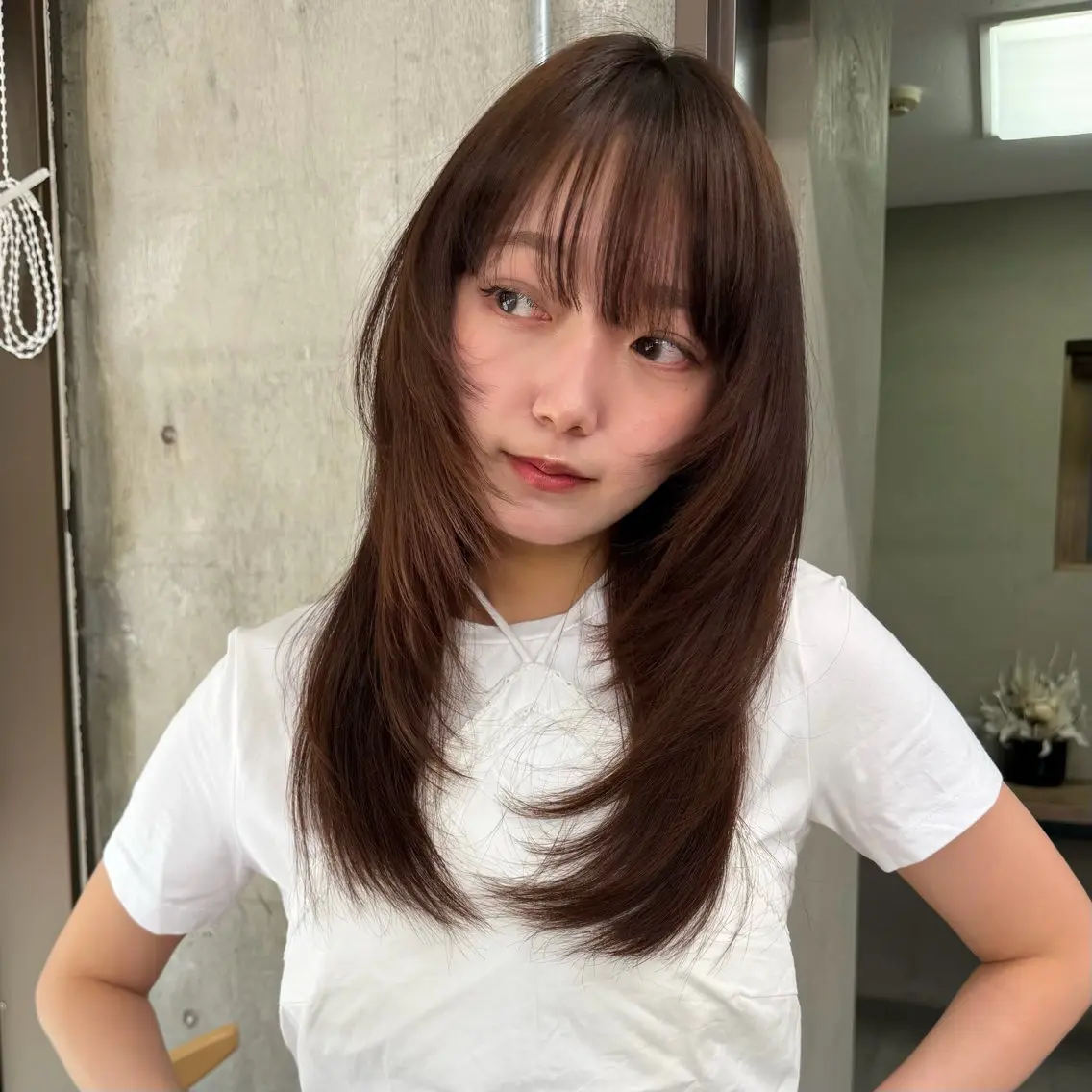 ロング ロングレイヤー レイヤーカット ロング カット ヘアカラー ベージュ/透明感/ レイヤー/あやか💕のヘアスタイル