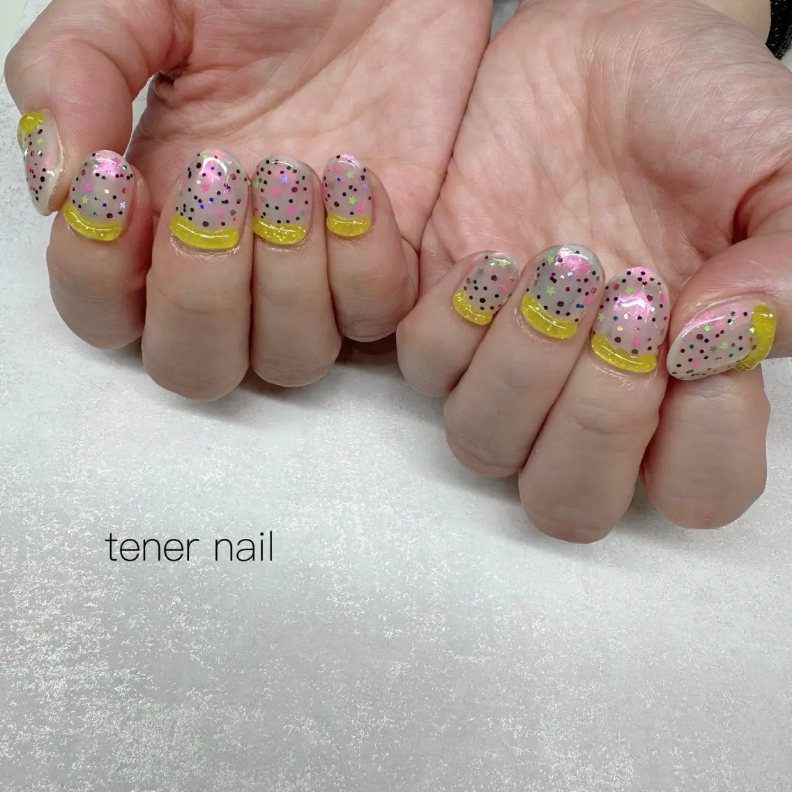 ネイル キラキラネイル ぷっくりネイル ハンドネイル テネルネイル tener nailのネイルデザイン