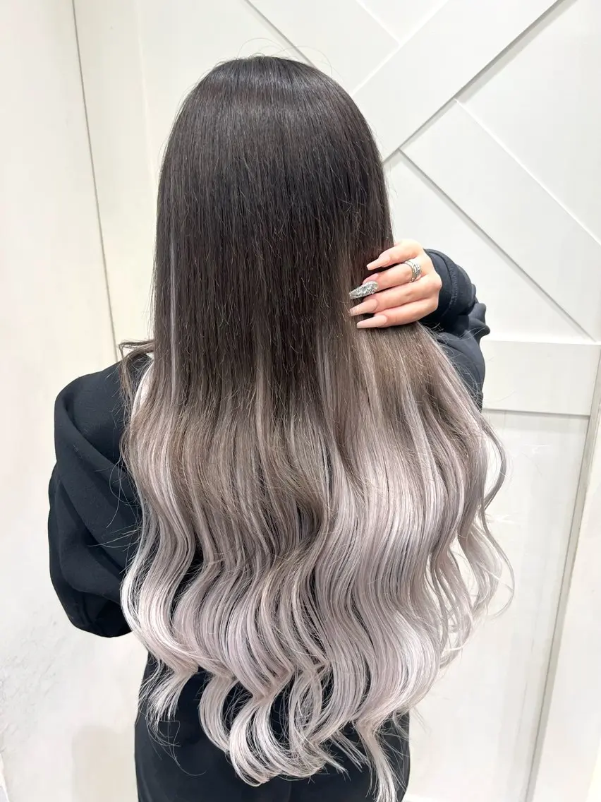 ロング エクステ 髪質改善🫧艶カラー ✨エクステ🎀しゅりのヘアスタイル