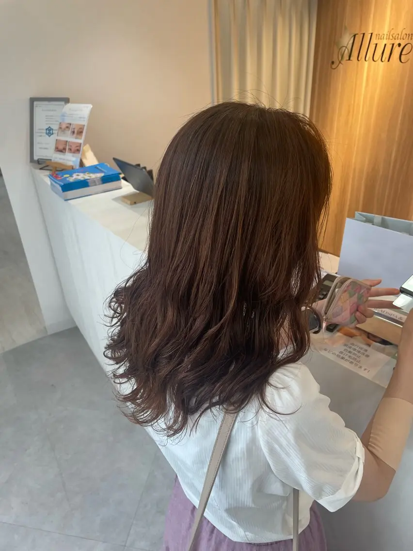 ロング パーマ 縮毛矯正 デジタルパーマ 葭葉 久美子のヘアスタイル