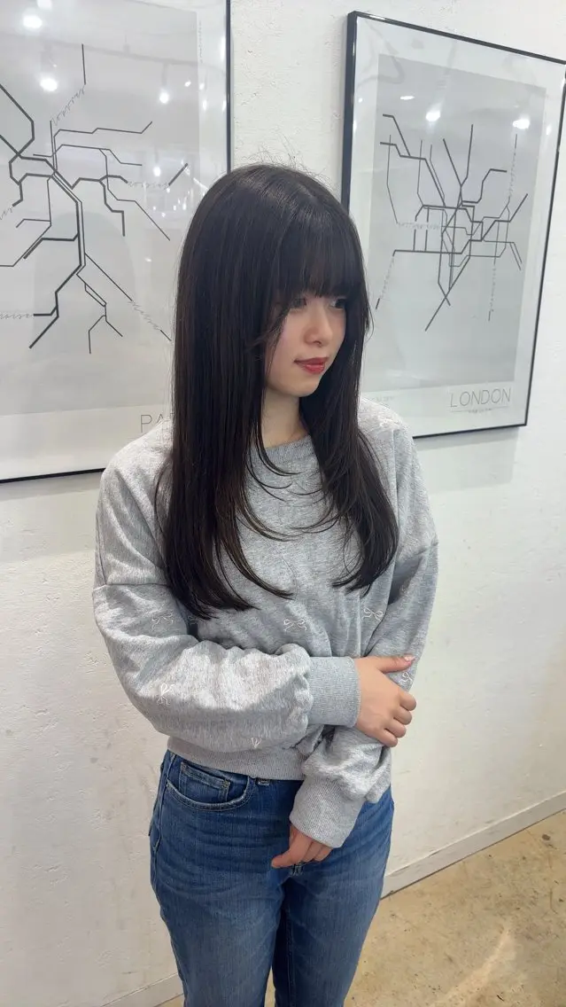 ロング カット トリートメント 🪽髪質改善縮毛矯正 🤍MIU🤍のヘアスタイル