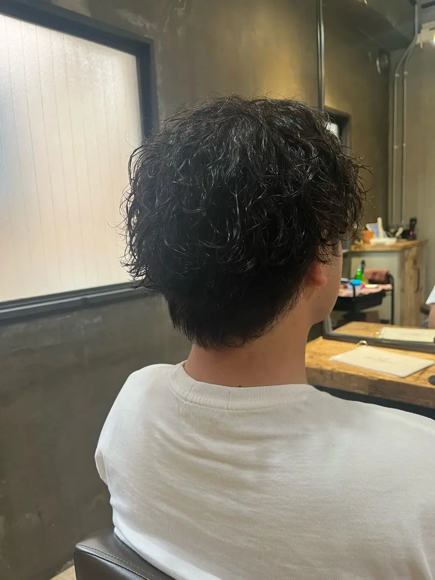 メンズ カット パーマ 阿部 翔一郎/暖色系カラーのヘアスタイル