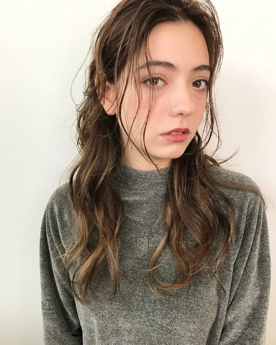 セミロング カット パーマ Stirmaison RYUSEIのヘアスタイル