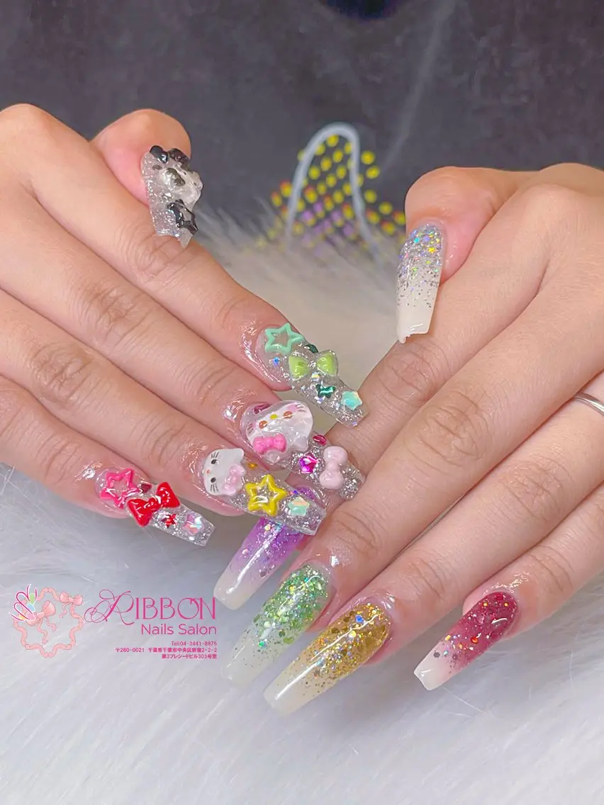 ネイル フットネイル フレンチネイル ジェルネイル マグネットネイル 持ち込み ハンドネイル Ribbonnail salonのネイルデザイン