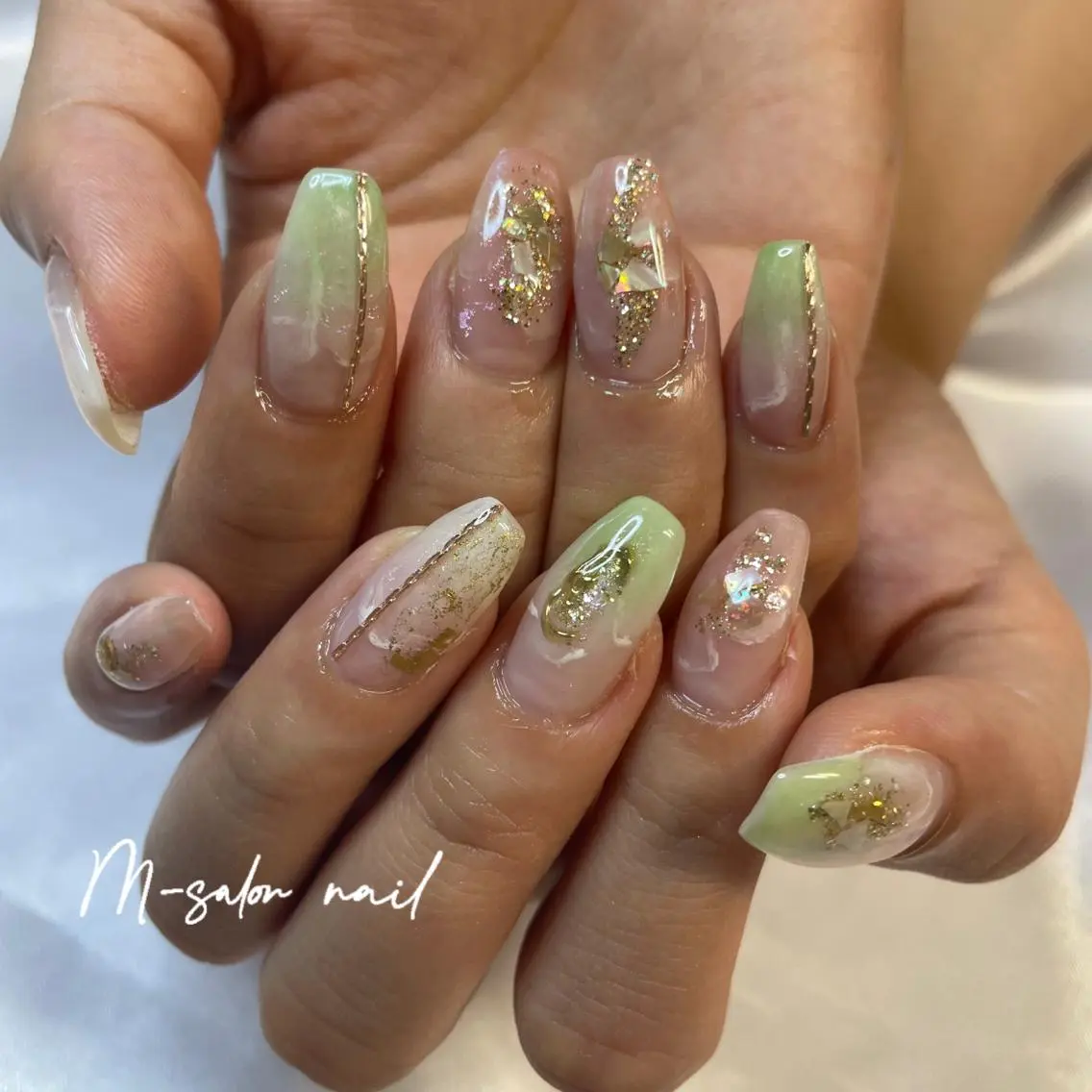 ネイル ニュアンスネイル ハンドネイル 韓国/網紅/パーツ M-salonのネイルデザイン